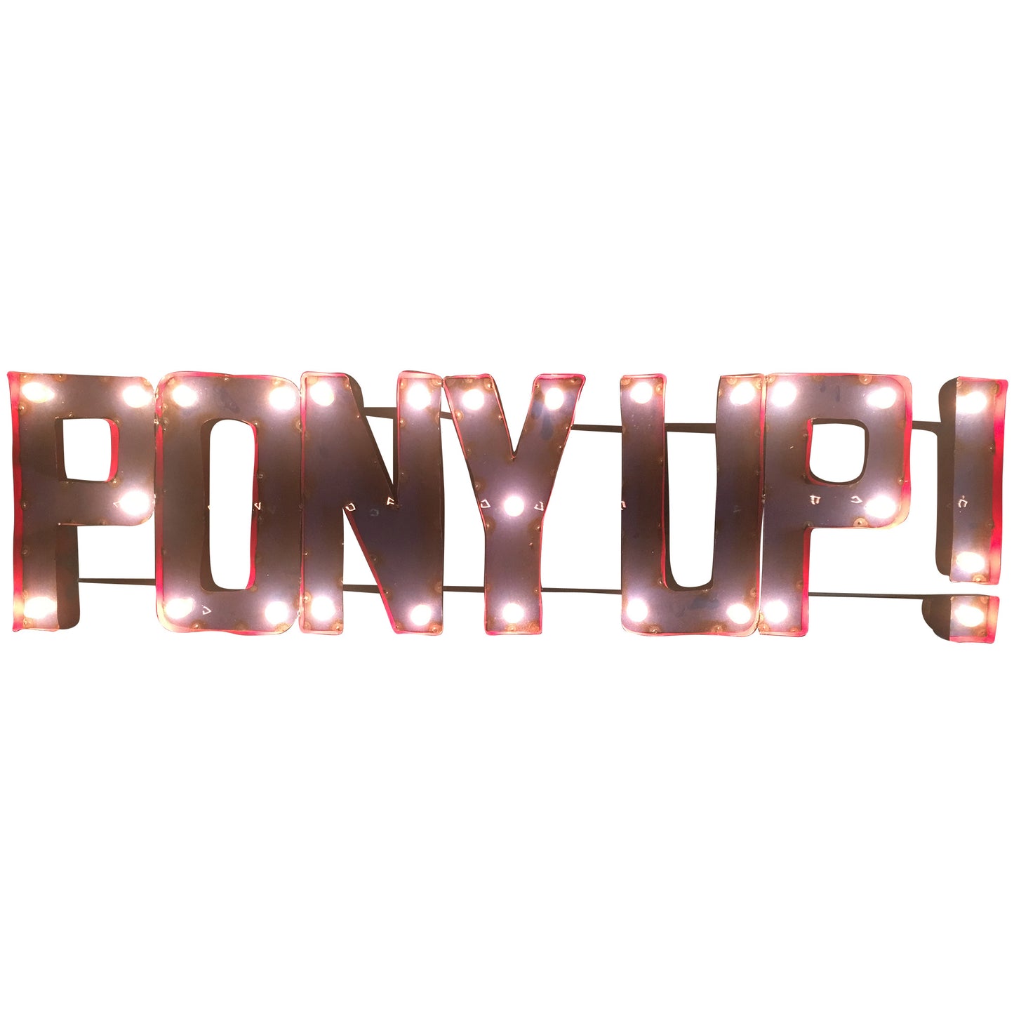 SMU Pony Up! Lighted Recycled Metal Wall Decor