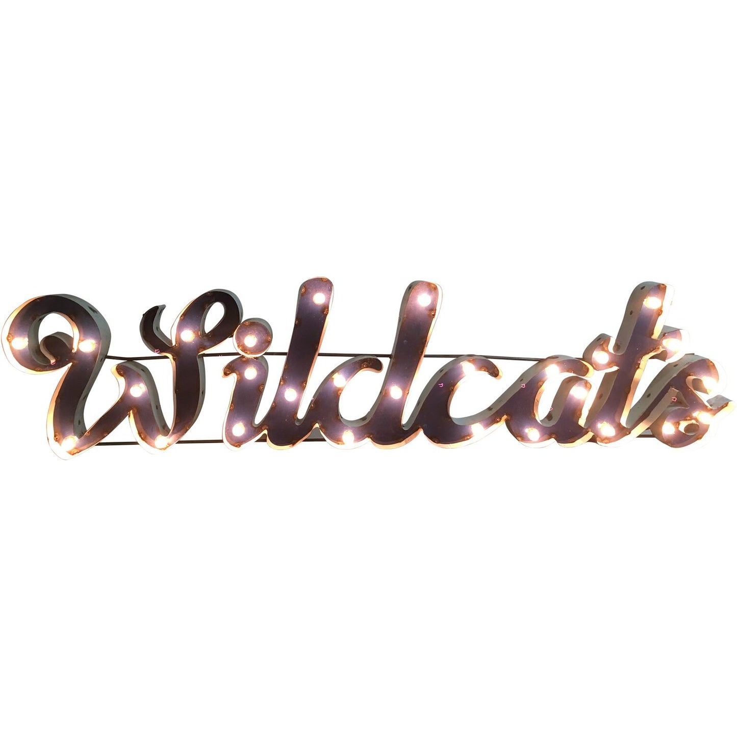 University of Kentucky Lighted Wildcats Recycled Metal Wall Decor Script