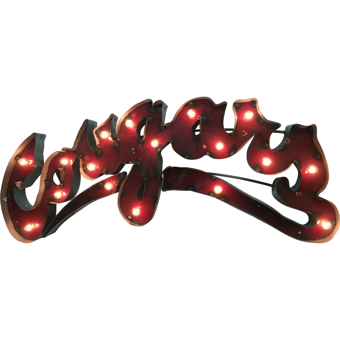 Cougars Lighted Recycled Metal Wall Decor