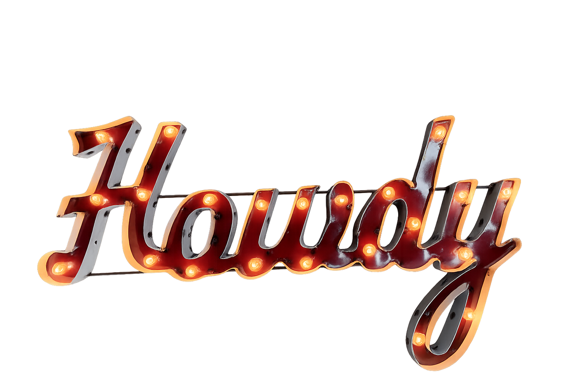 Texas A&M Howdy Lighted Recycled Metal Decor