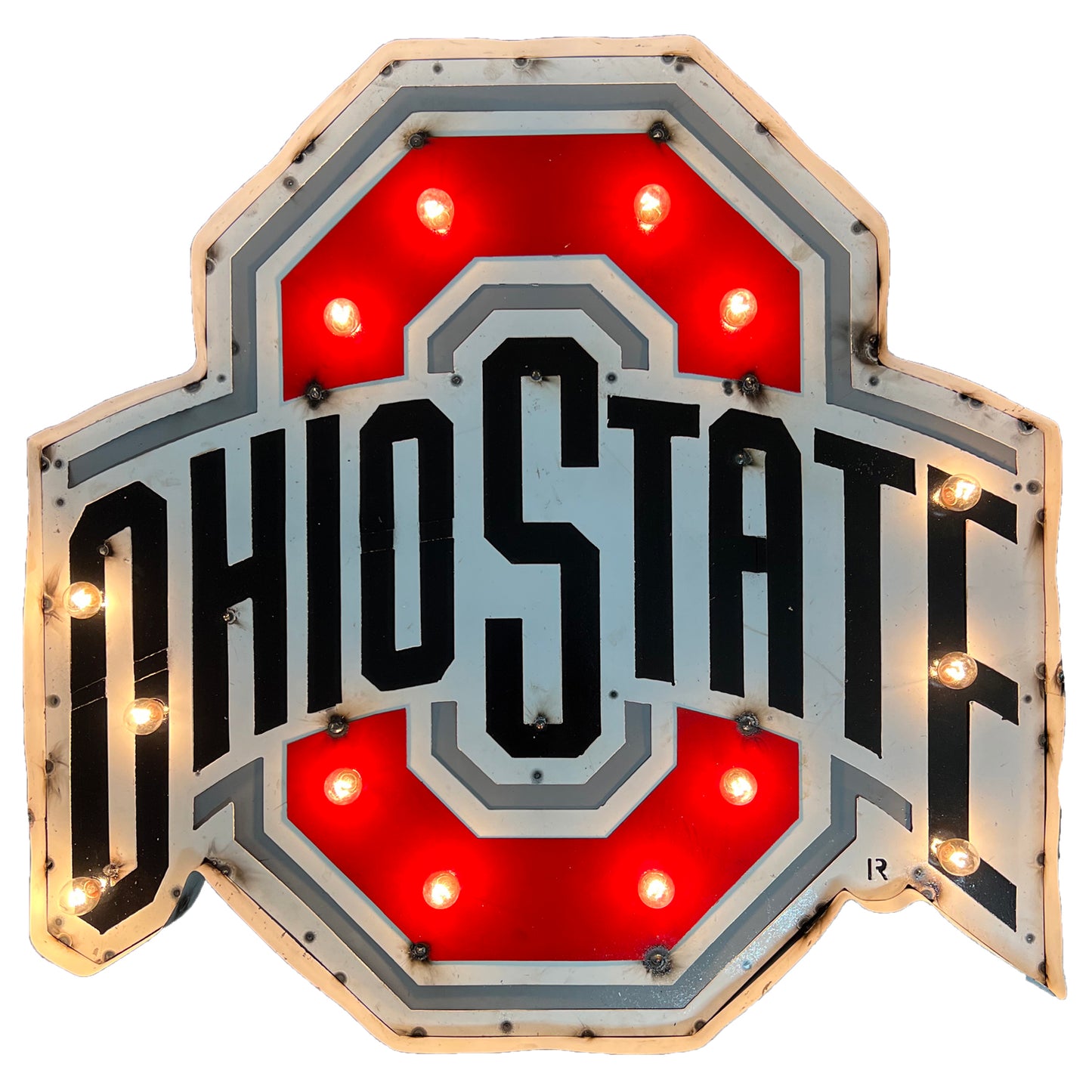 The Ohio State University Lighted Recycled Metal Wall Decor