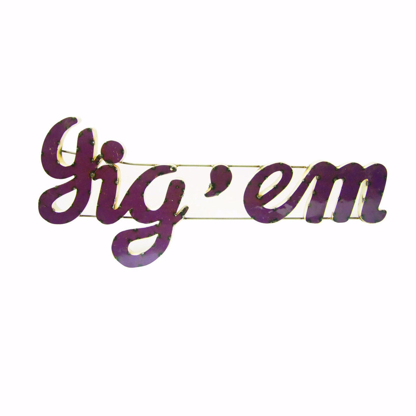 Texas A&M Gig'em Recycled Metal Wall Decor