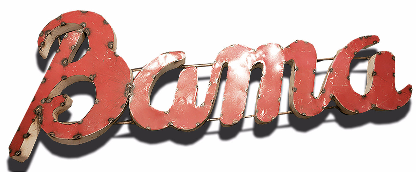 Alabama Bama Recycled Metal Wall Decor