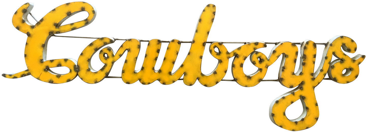 University of Wyoming Cowboys Recycled Metal Wall Decor