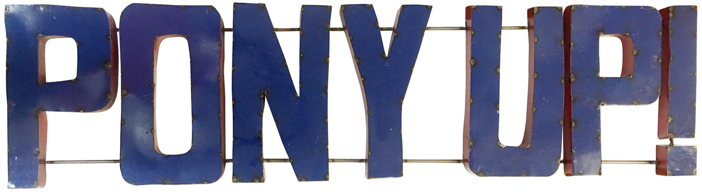 SMU Pony Up! Recycled Metal Wall Decor