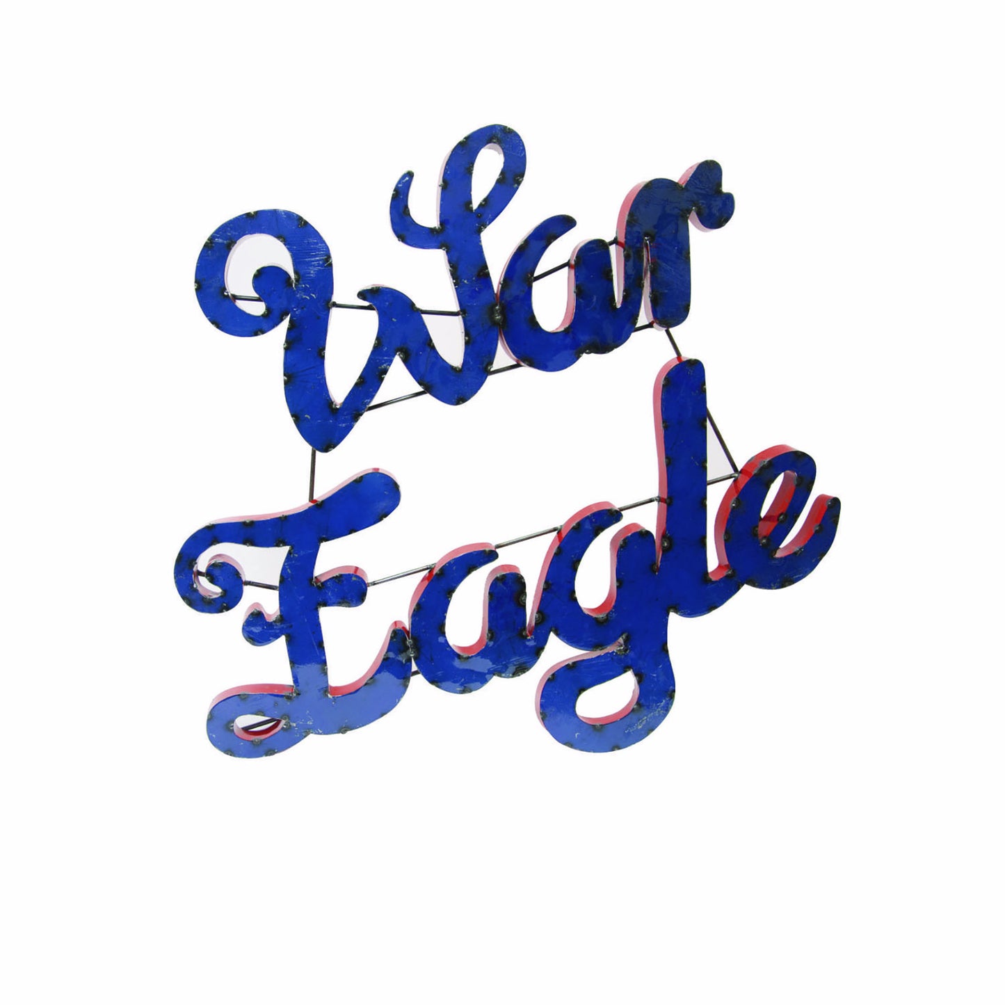 Auburn War Eagle Stacked Recycled Metal Wall Decor