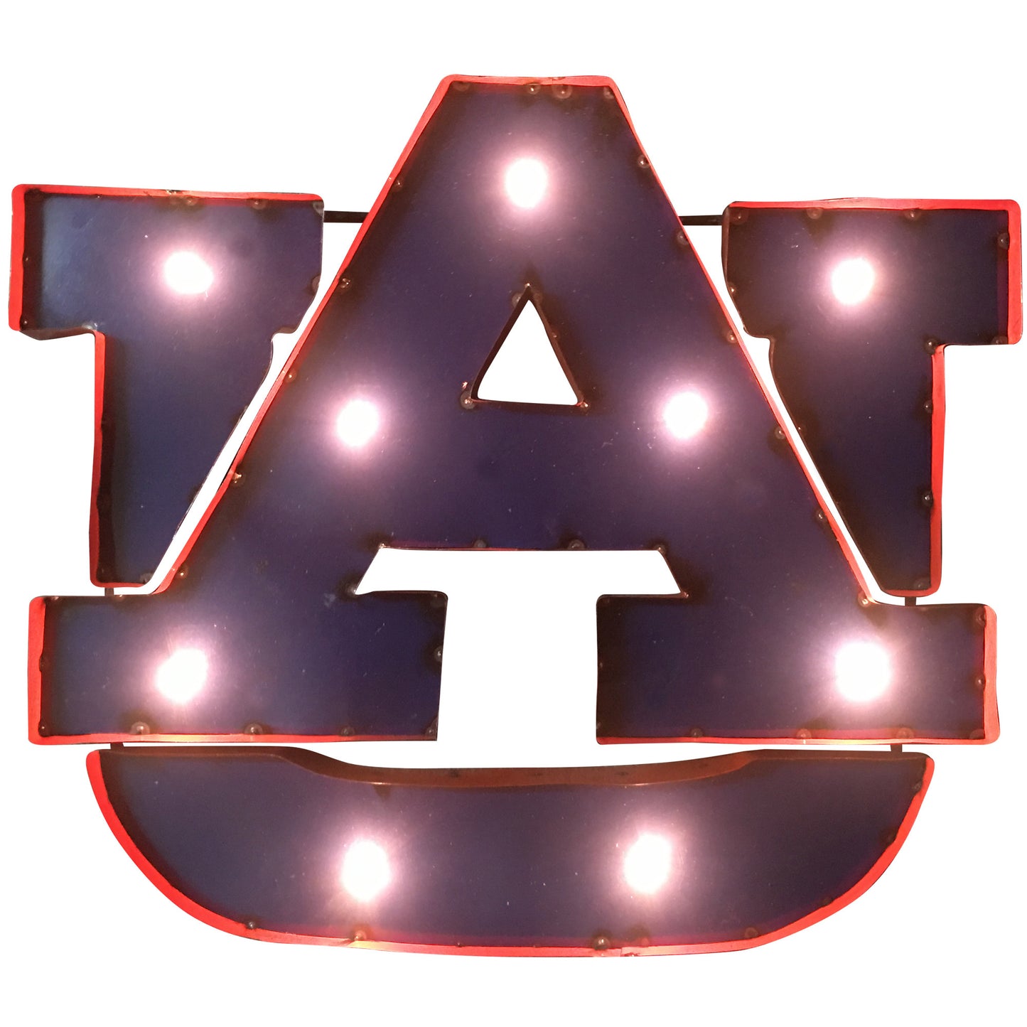 Auburn AU Classic Logo Lighted Recycled Metal Wall Decor