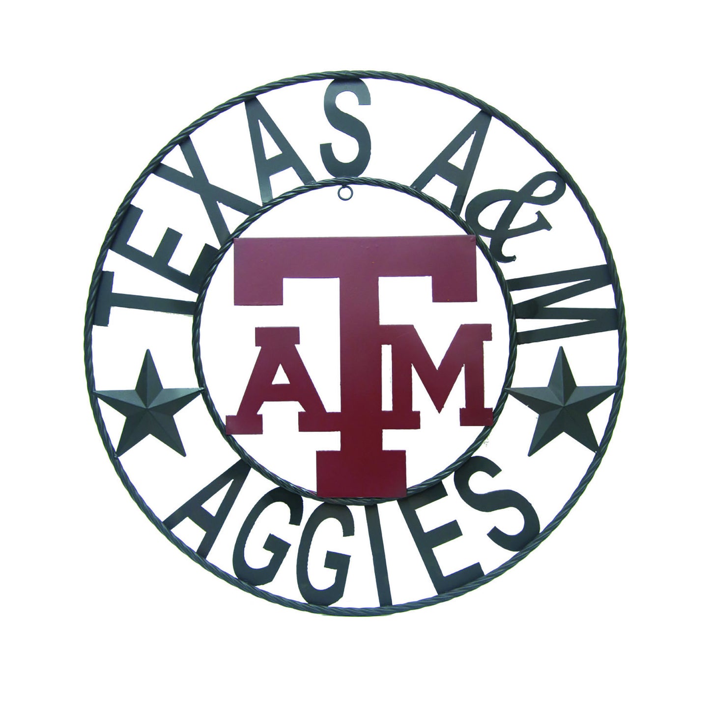 Texas A&M Aggies Round Wrought Iron Wall Decor