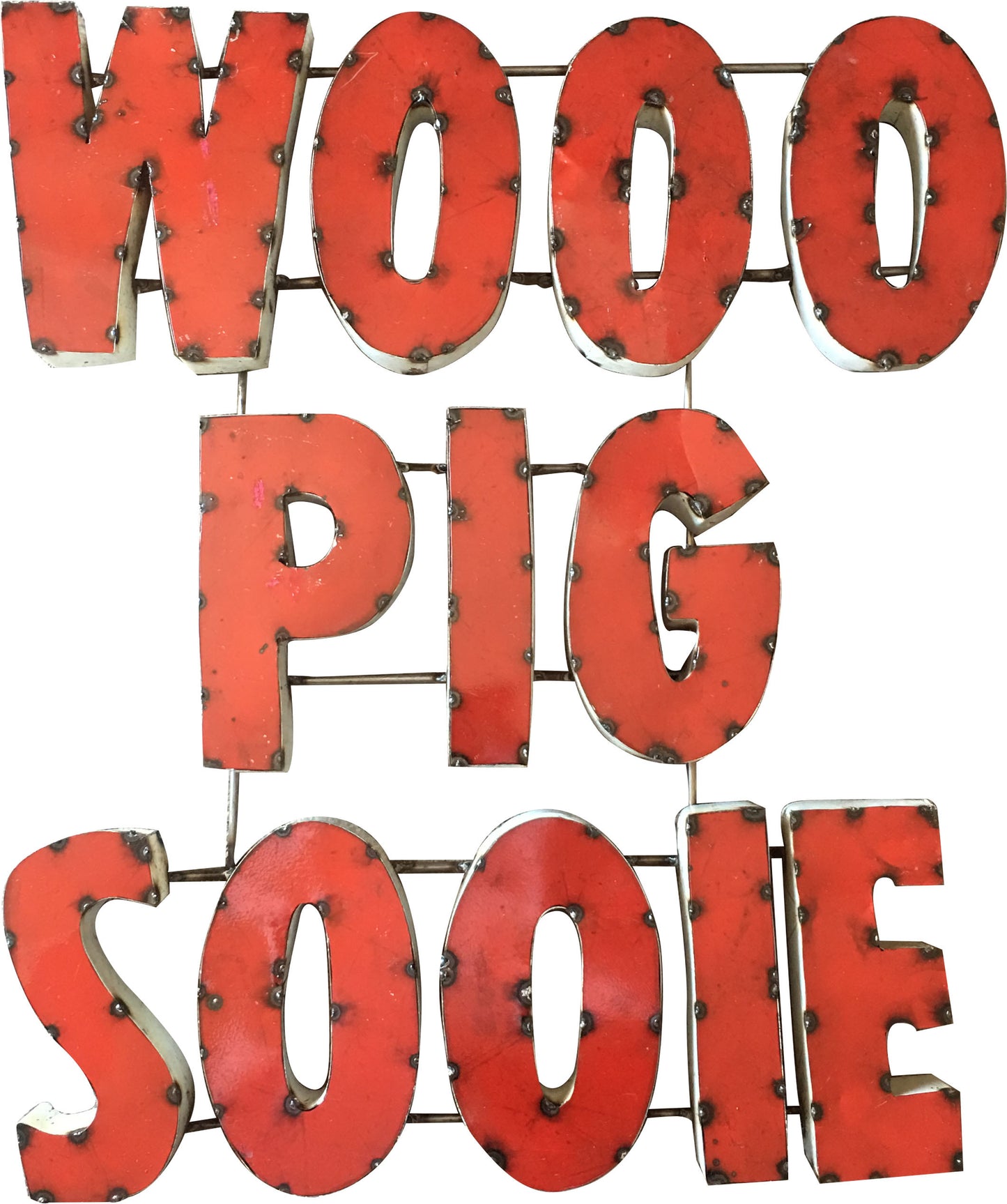 University of Arkansas Wooo Pig Sooie Recycled Metal Wall Decor