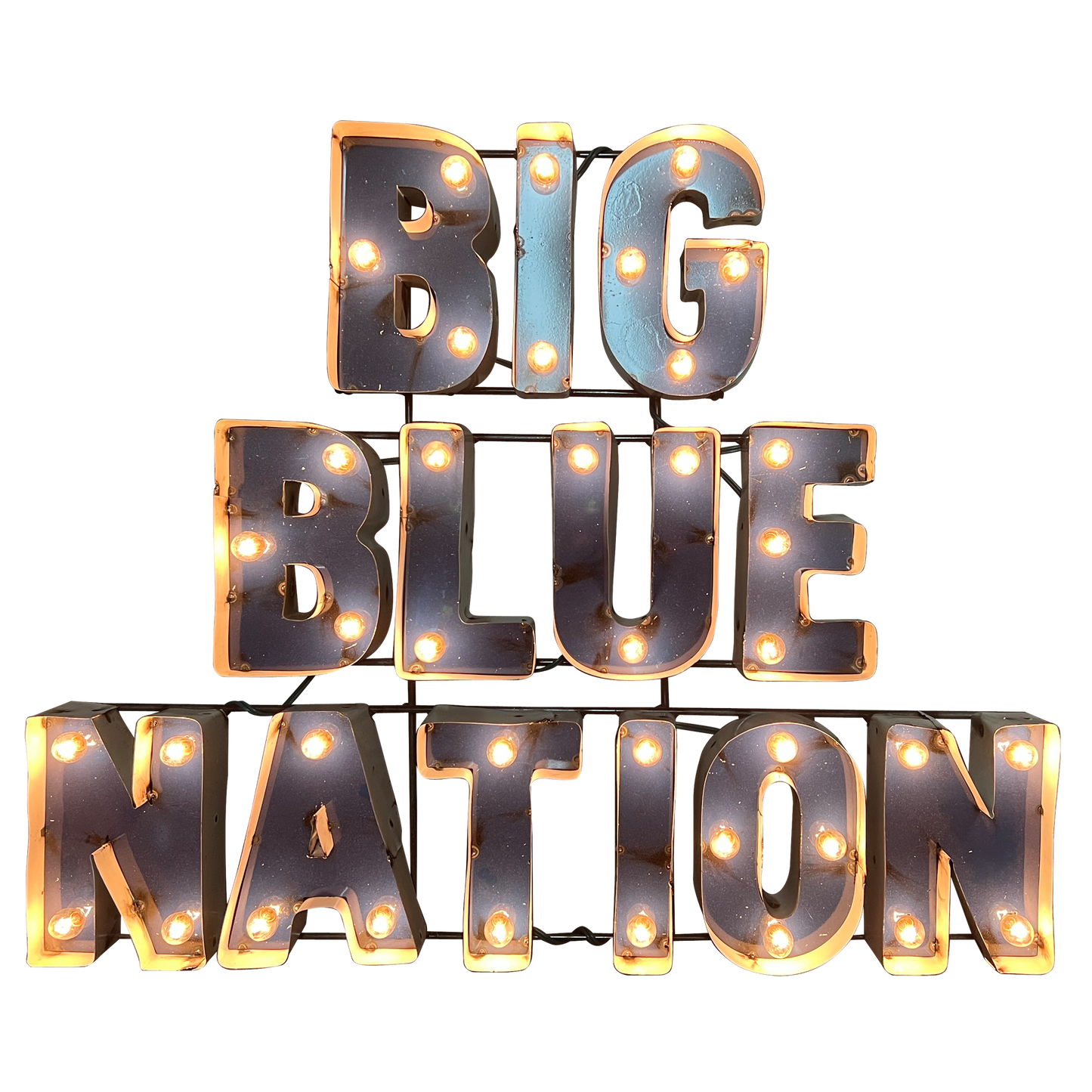 Kentucky Wildcats Big Blue Nation Lighted Recycled Metal Wall Decor