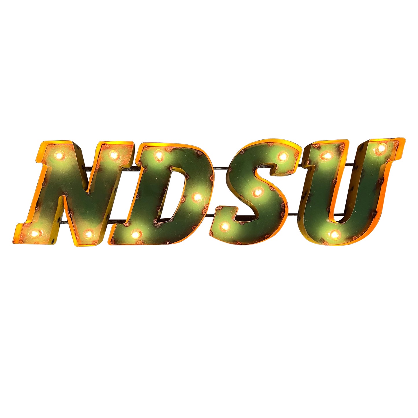 NDSU Lighted Recycled Metal Wall Decor