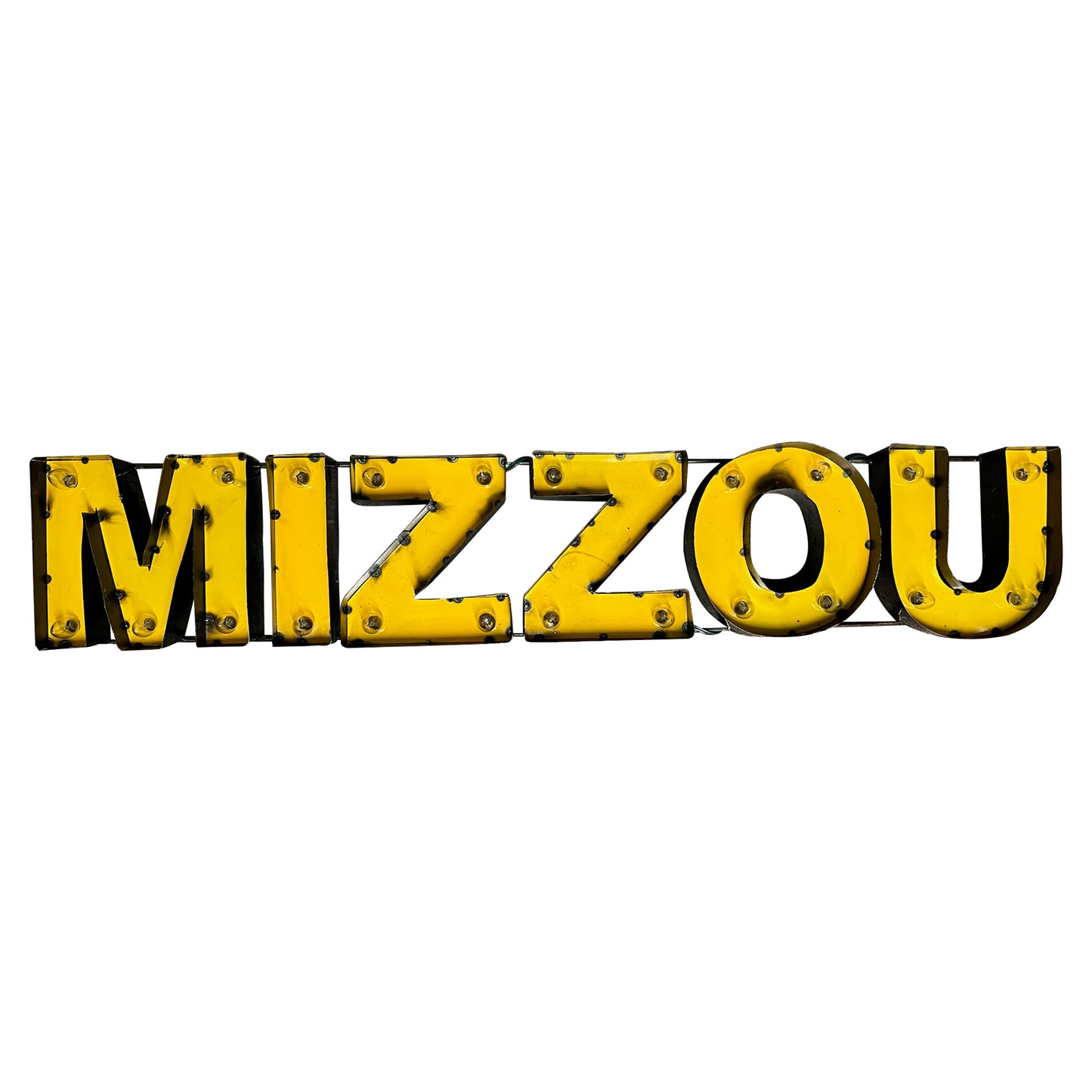 Missouri Mizzou Lighted Recycled Metal Wall Decor