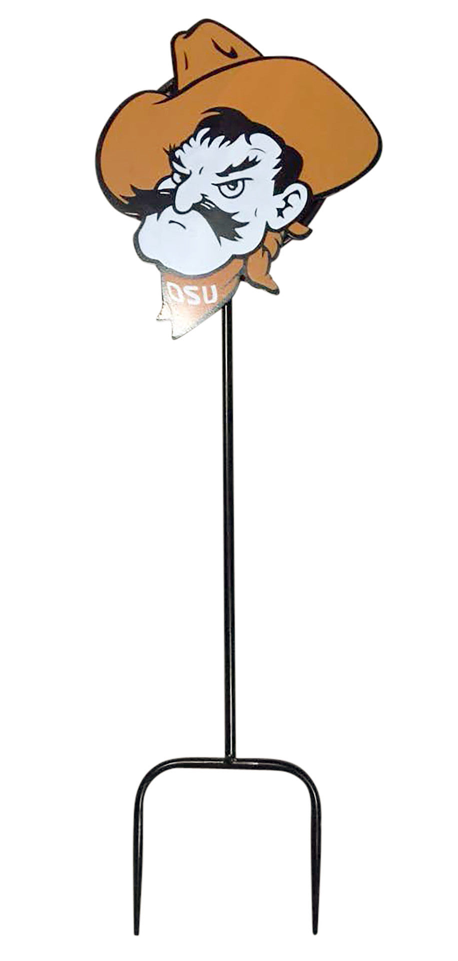 Oklahoma State Pistol Pete Wrought Iron Yard Decor