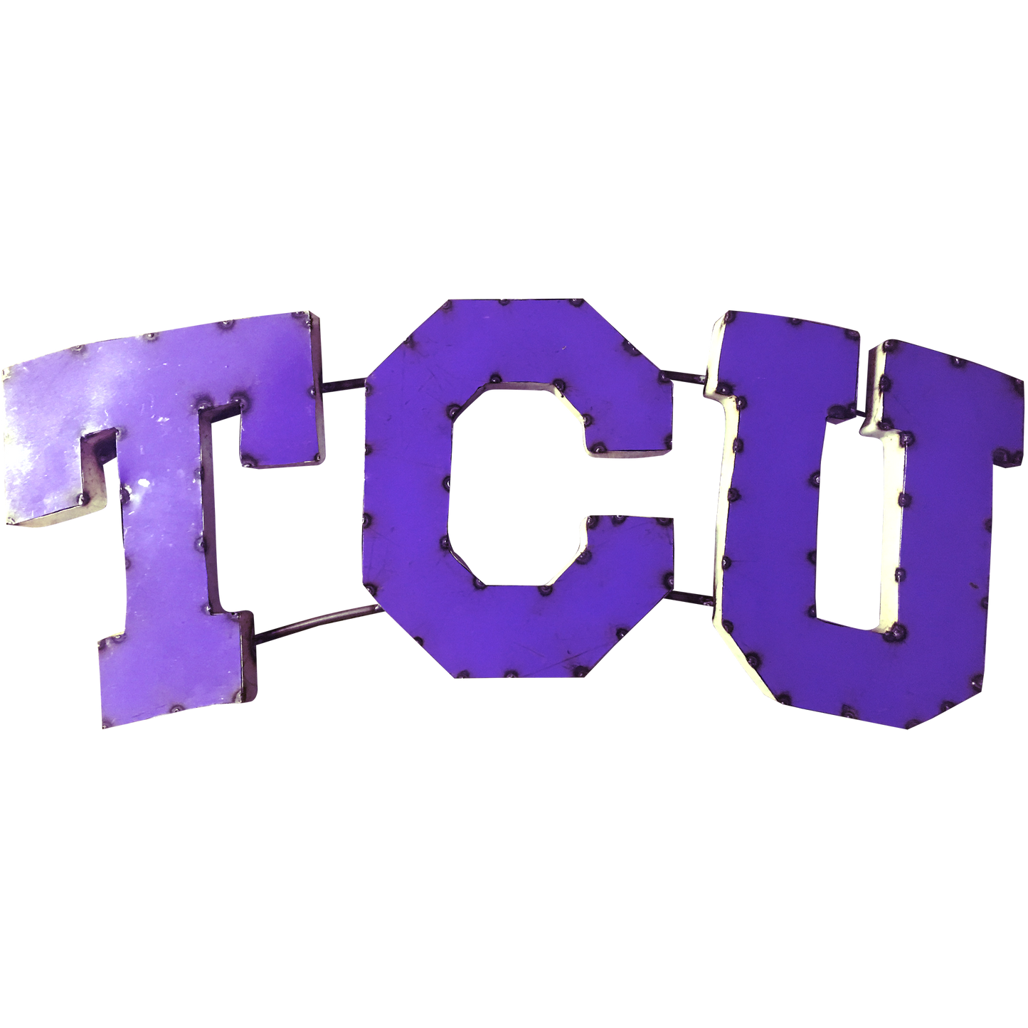 TCU Block Recycled Metal Wall Decor