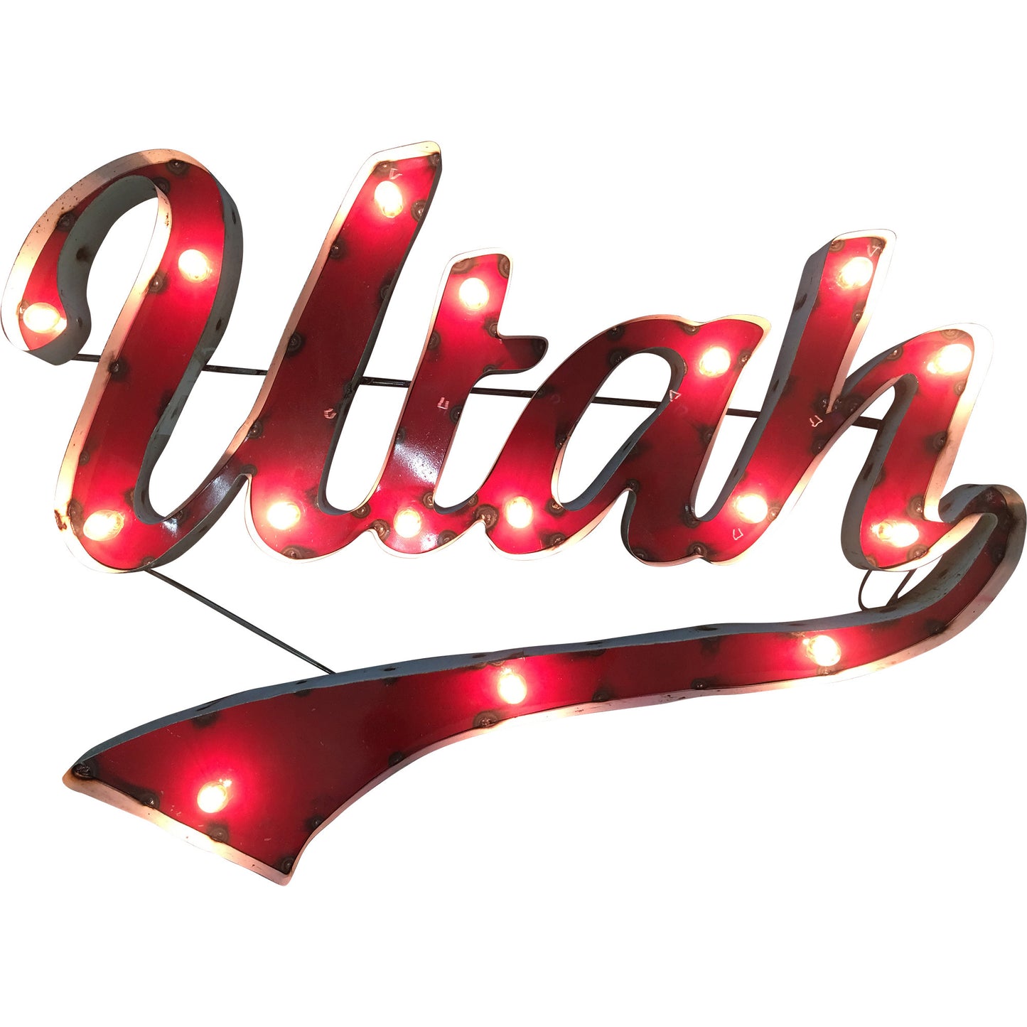 Utah Utes Lighted Recycled Metal Wall Decor