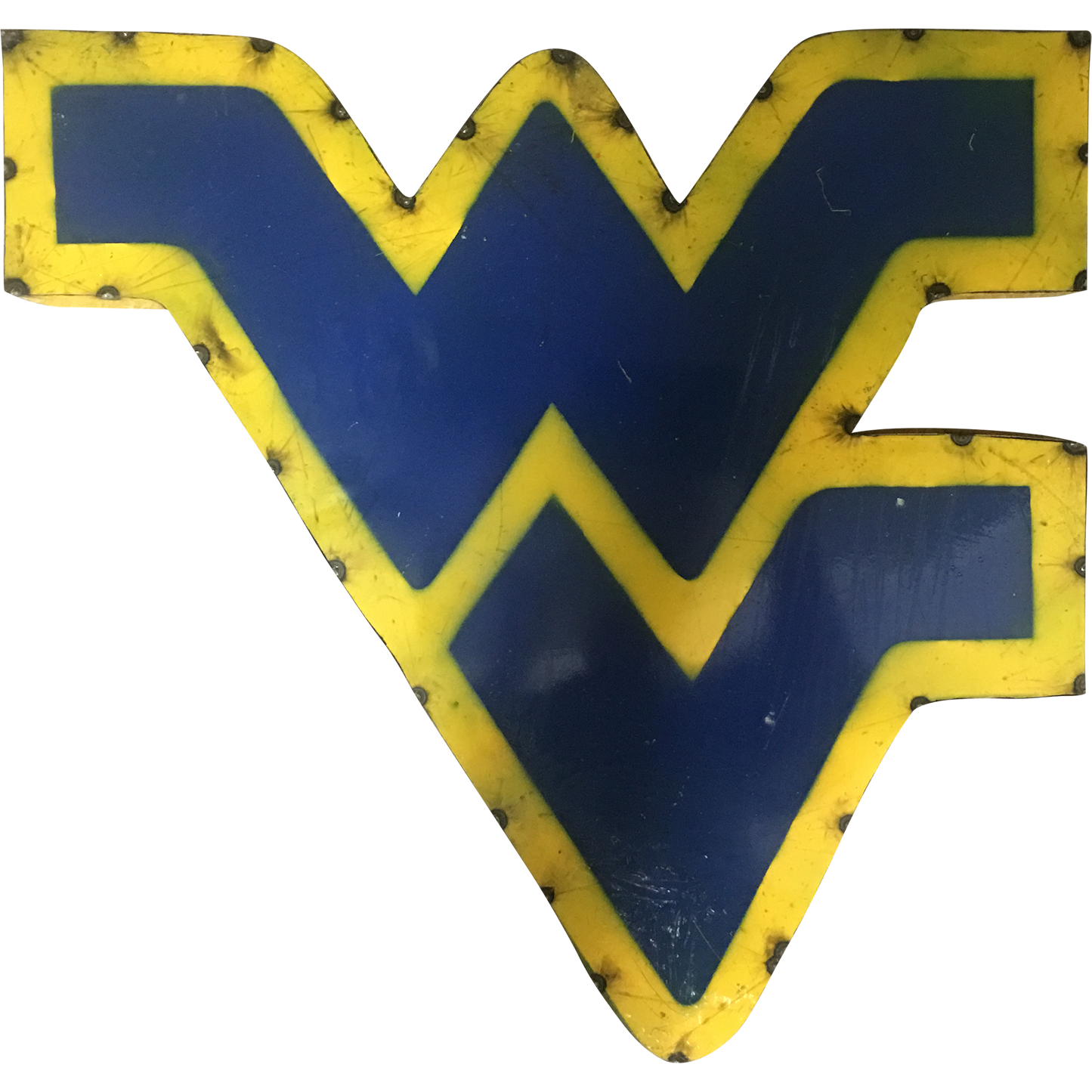 West Virginia WV Logo Recycled Metal Wall Decor