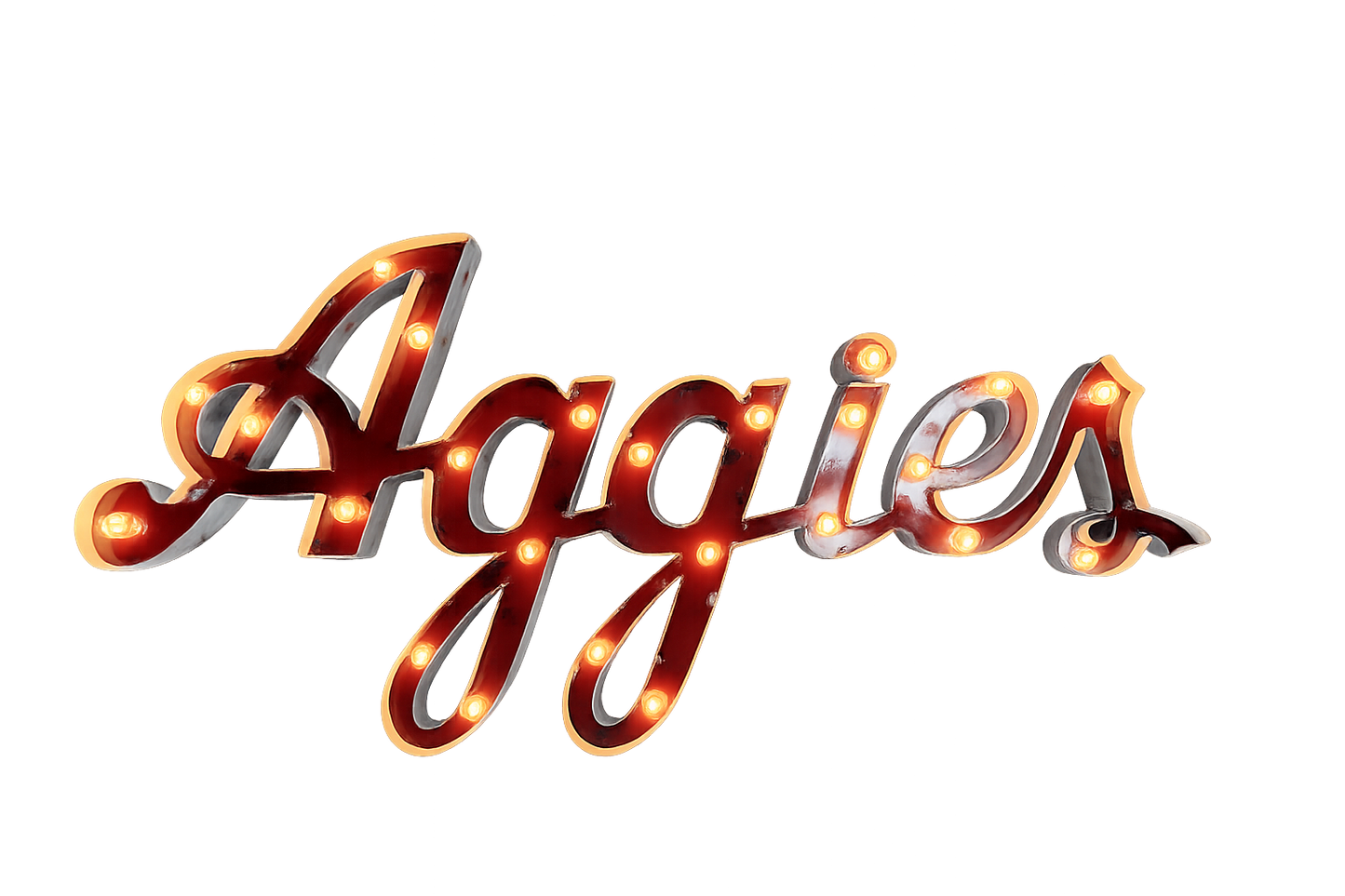Texas A&M Aggies Lighted Recycled Metal Wall Decor