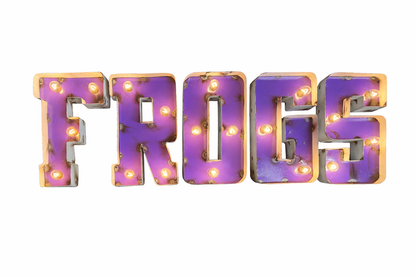 TCU Frogs Block Lighted Wall Decor