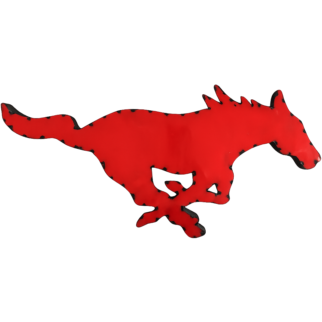 SMU Mustang Recycled Metal Wall Decor