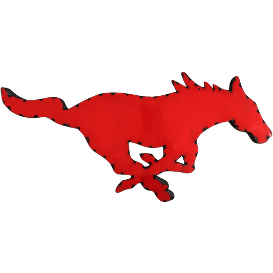 SMU Mustang Recycled Metal Wall Decor