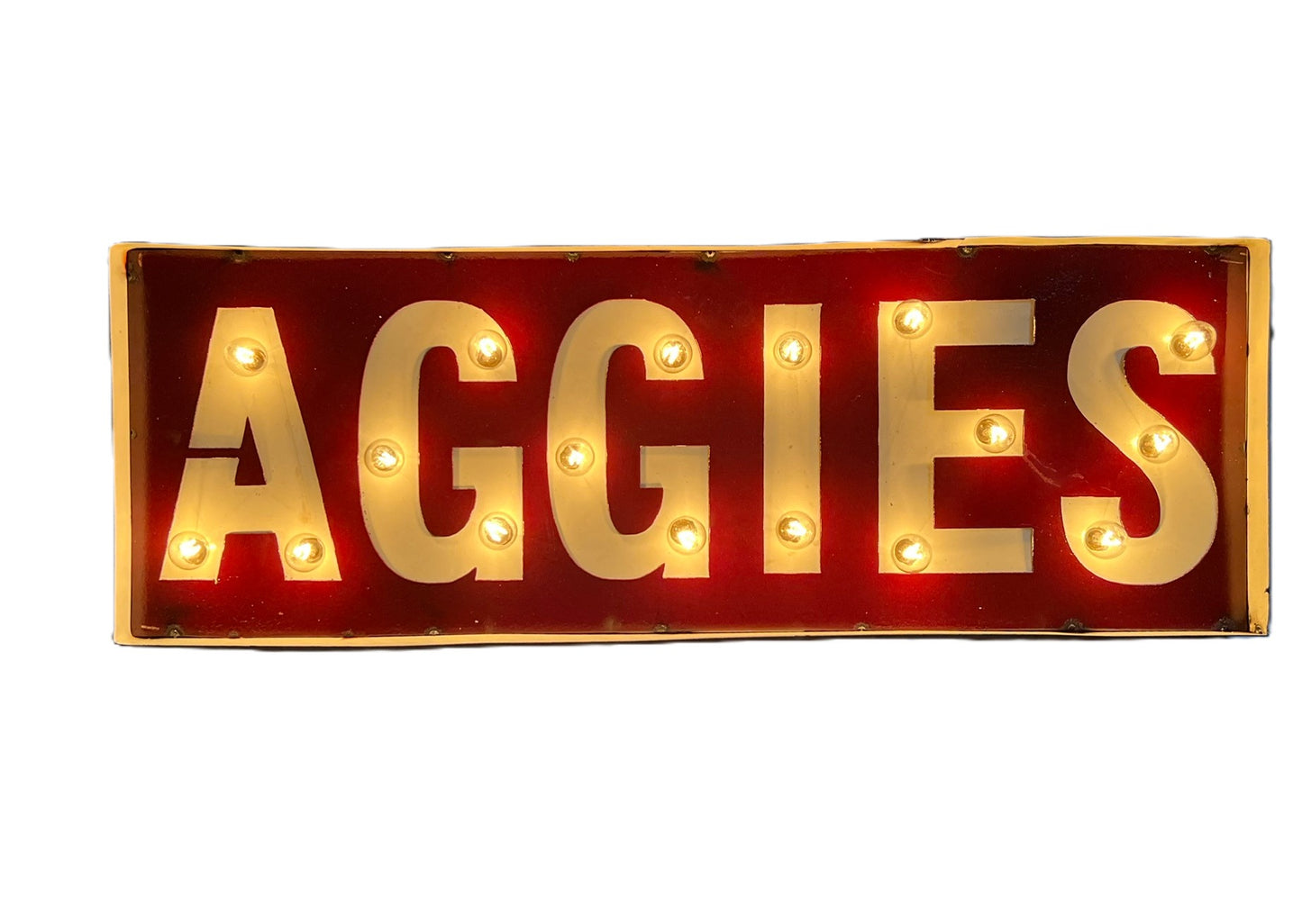 Texas Aggies Illuminated Street Sign - Recycled Wall Decor