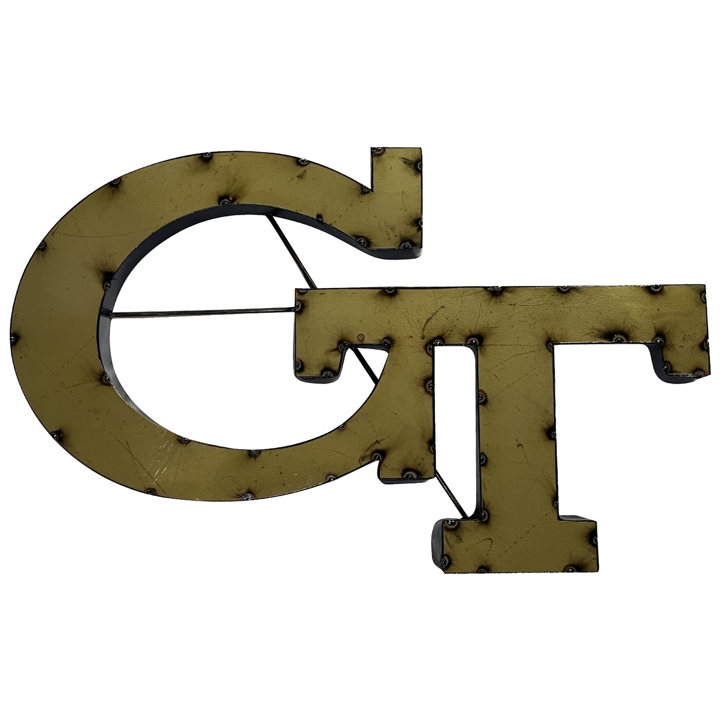 Georgia Tech "GT" Recycled Metal Wall Decor