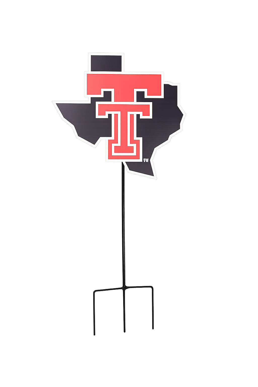 Texas Tech logo flower bed decor