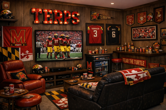 Maryland Terrapins Terps Lighted Recycled Metal Wall Decor