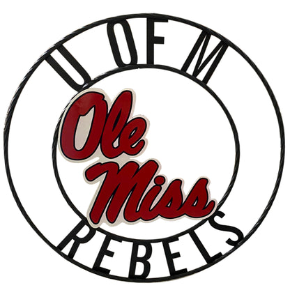 University of Mississippi Ole Miss Rebels Wrought Iron Wall Decor