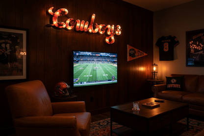 Oklahoma State Cowboys Lighted Recycled Metal Wall Decor