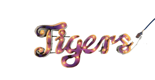 LSU Tigers Lighted Recycled Metal Wall Decor