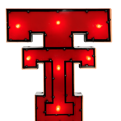 Texas Tech Double T Lighted recycled metal wall decor