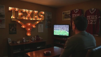 Texas Longhorns Lighted Metal Wall Decor