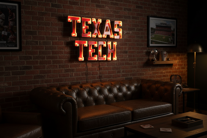 Texas Tech University Texas Tech Lighted Recycled Metal Wall Decor