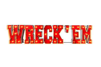 Texas Tech Wreck'em Lighted recycled metal wall decor