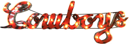 Oklahoma State Cowboys Lighted Recycled Metal Wall Decor