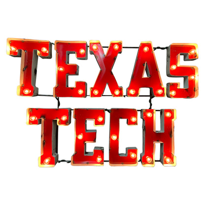 Texas Tech University Texas Tech Lighted Recycled Metal Wall Decor