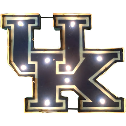 University of Kentucky UK Lighted Recycled Metal Wall Decor